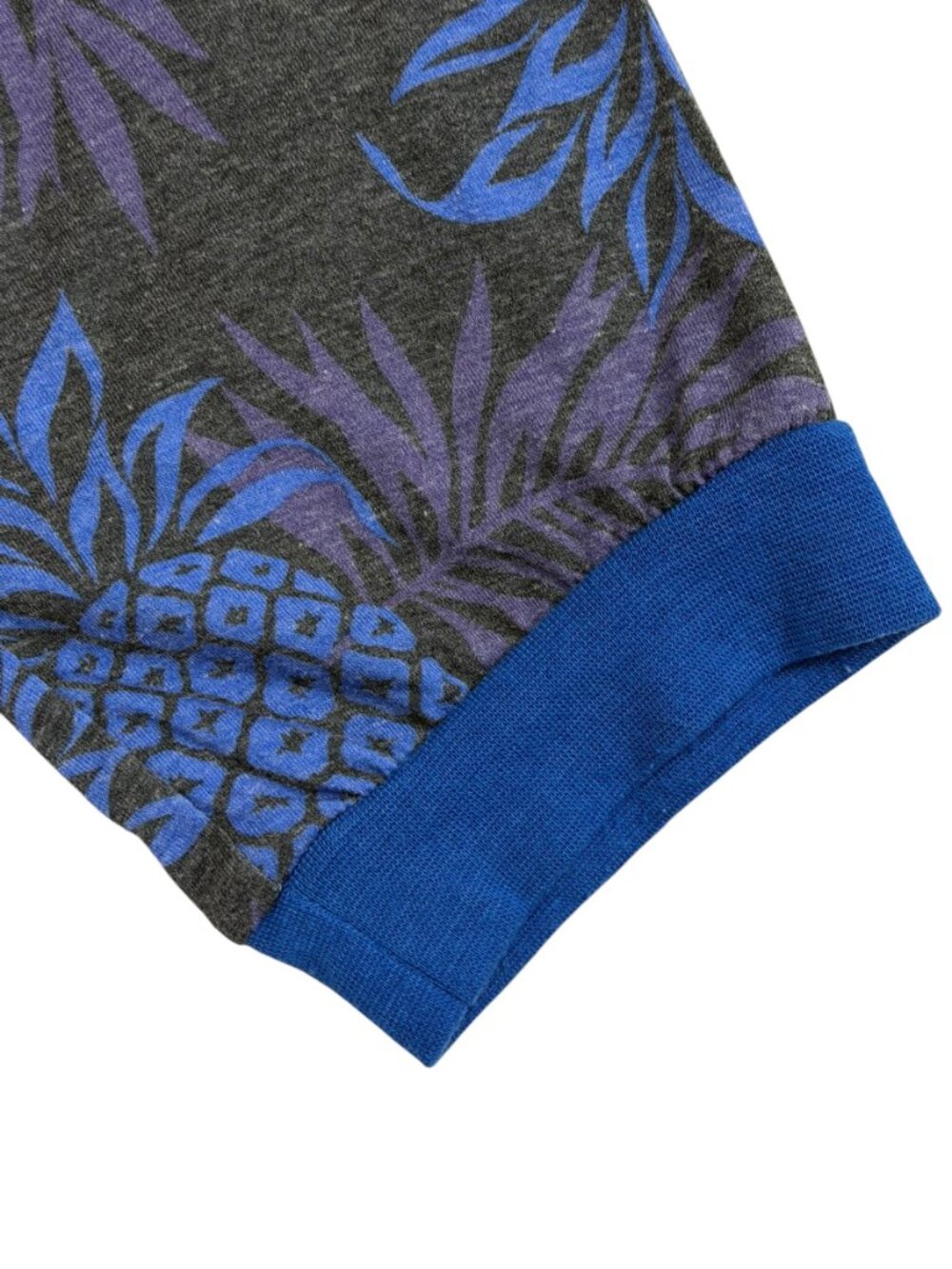 Top Drawer Women's Medium Jogger Sweatpants Tropical Pineapple Print Purple/Blue - Picture 3 of 9